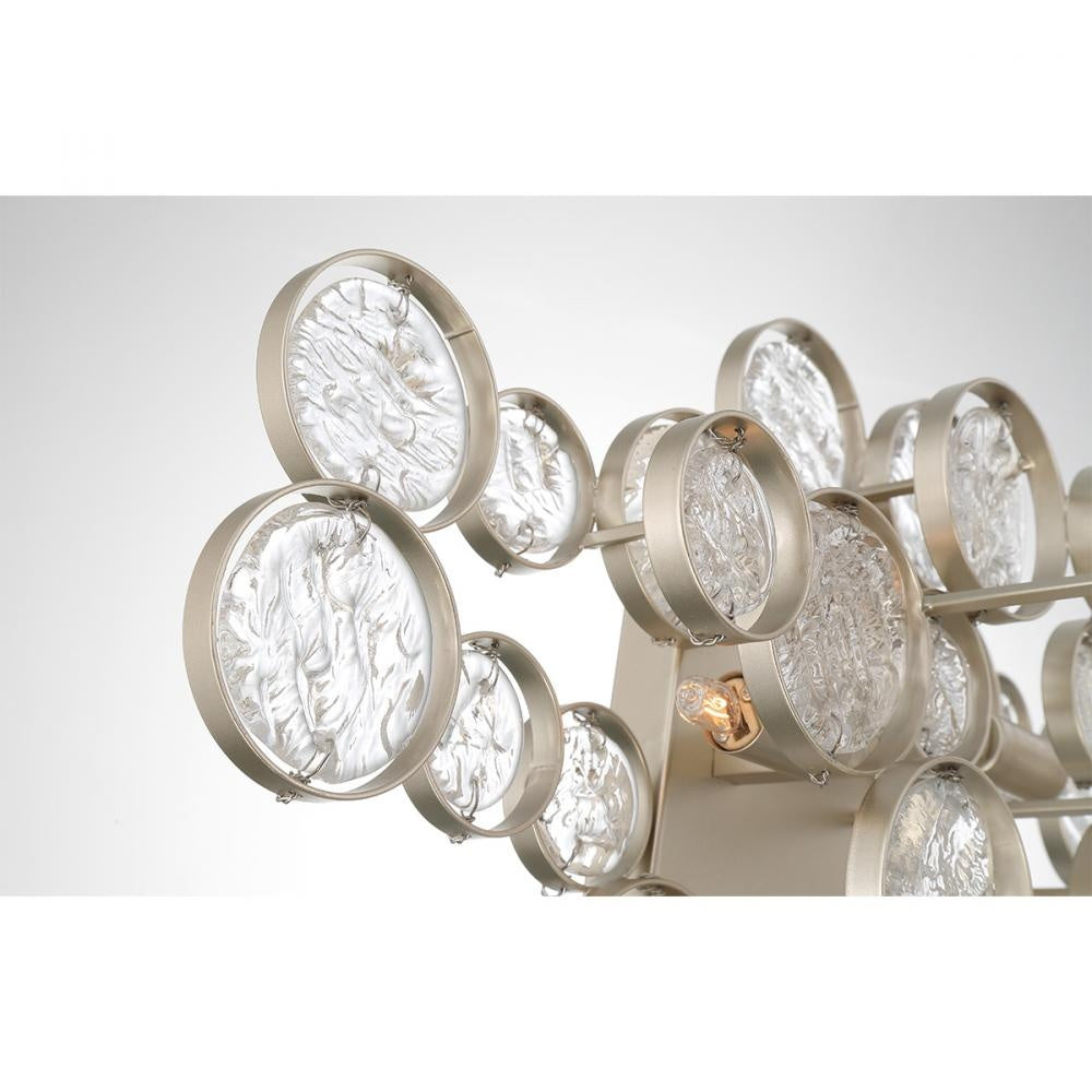 Trento 2 Light Vanity in Champagne Silver