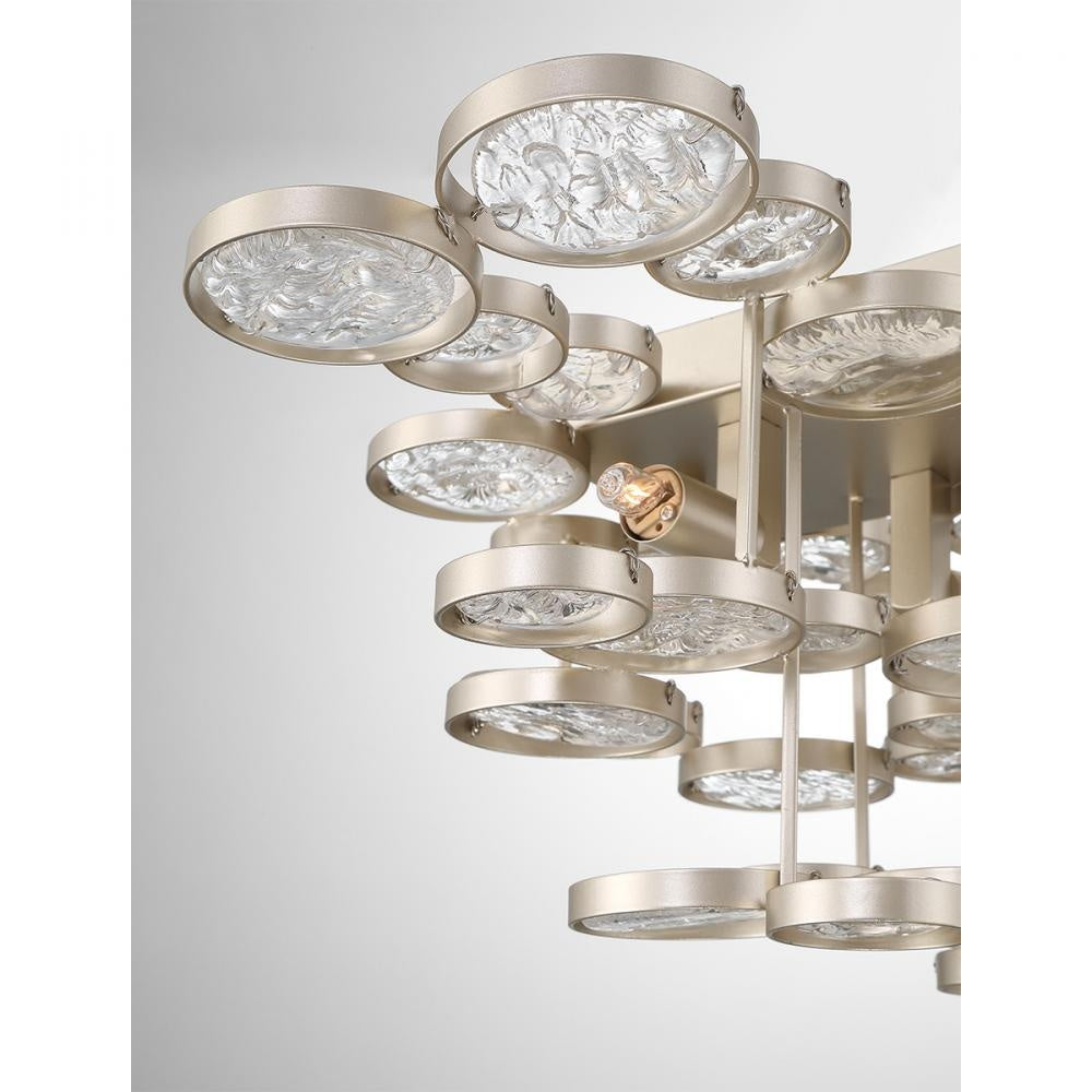 Trento 2 Light Vanity in Champagne Silver