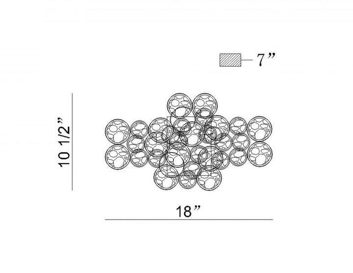 Trento 2 Light Vanity in Champagne Silver