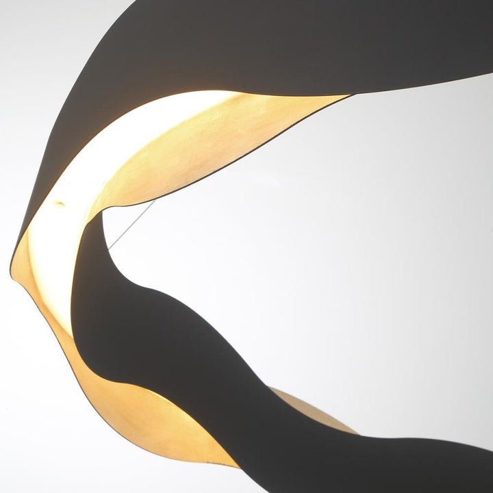 Vaughan 1 Light Chandelier in Black and Nickel