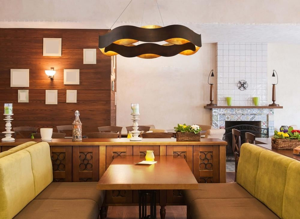 Vaughan 1 Light Chandelier in Black and Nickel