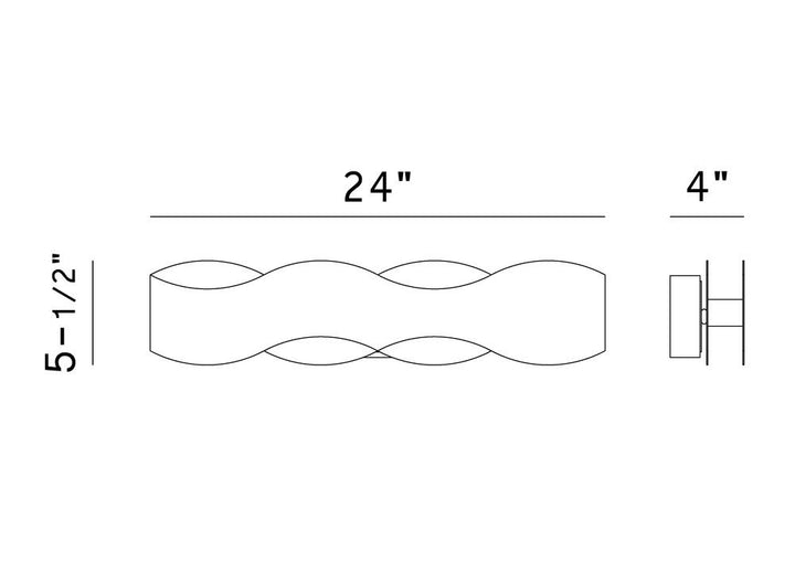 Vaughan 1 Light Vanity in Black and Nickel