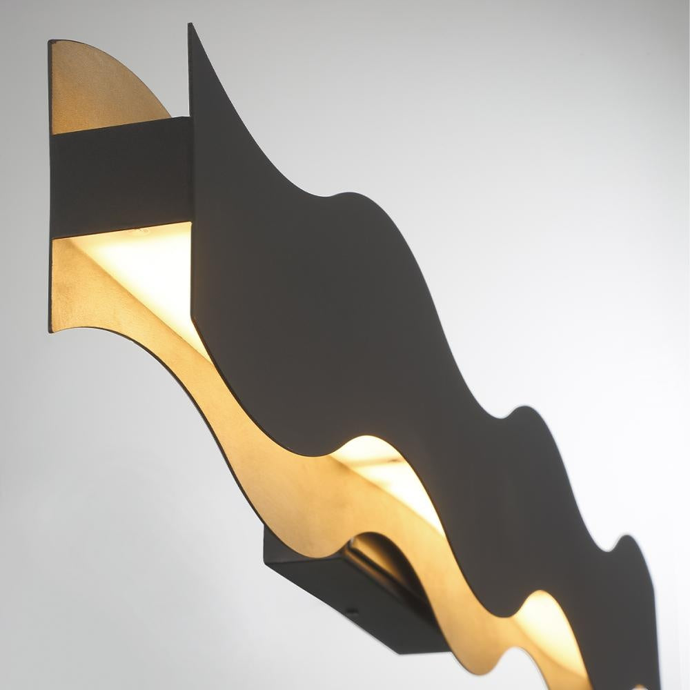 Vaughan 1 Light Vanity in Black and Nickel