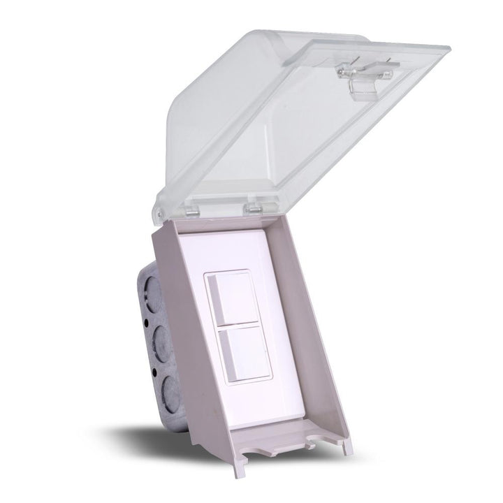 Eurofase EFSWWPW Flush Mount Single Duplex Stack Switch With Weatherproof Cover and Gang Box