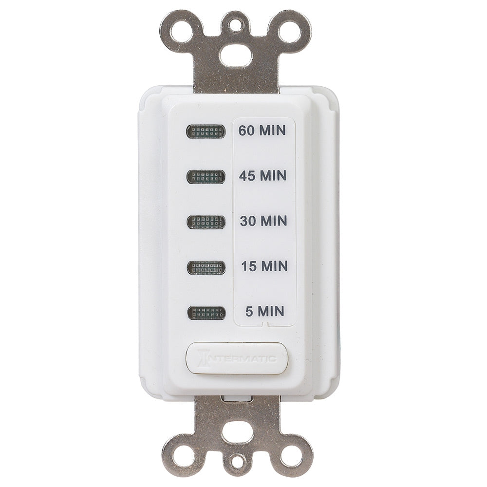 Electronic Countdown Timer, 120 VAC, 60 Hz, Preset Times 5,15,30,45 Minute,1 Hour, Without Hold, White