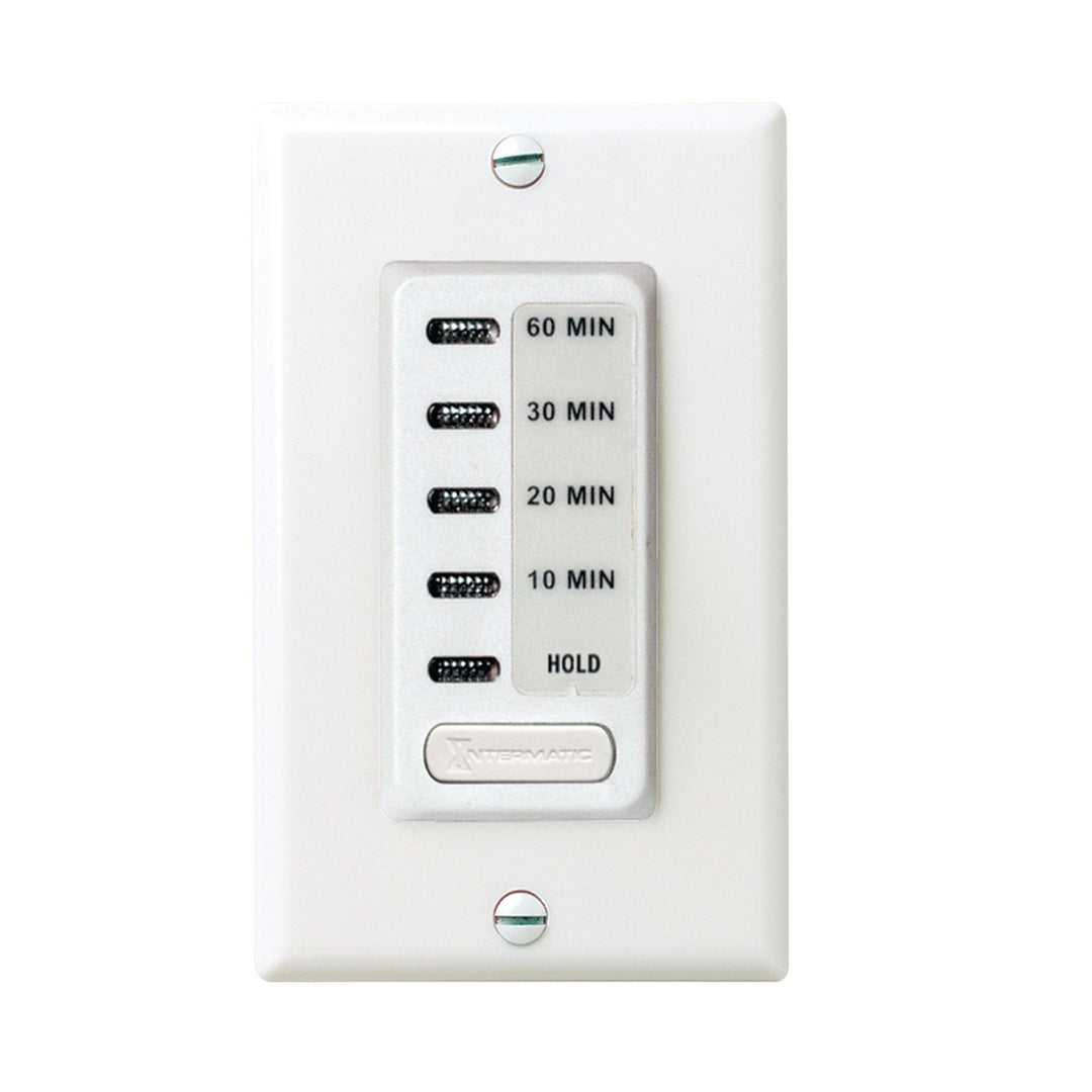 Electronic Countdown Timer, 120 VAC, 60 Hz, Preset Times 10,20,30,60 Minute, With Hold, White