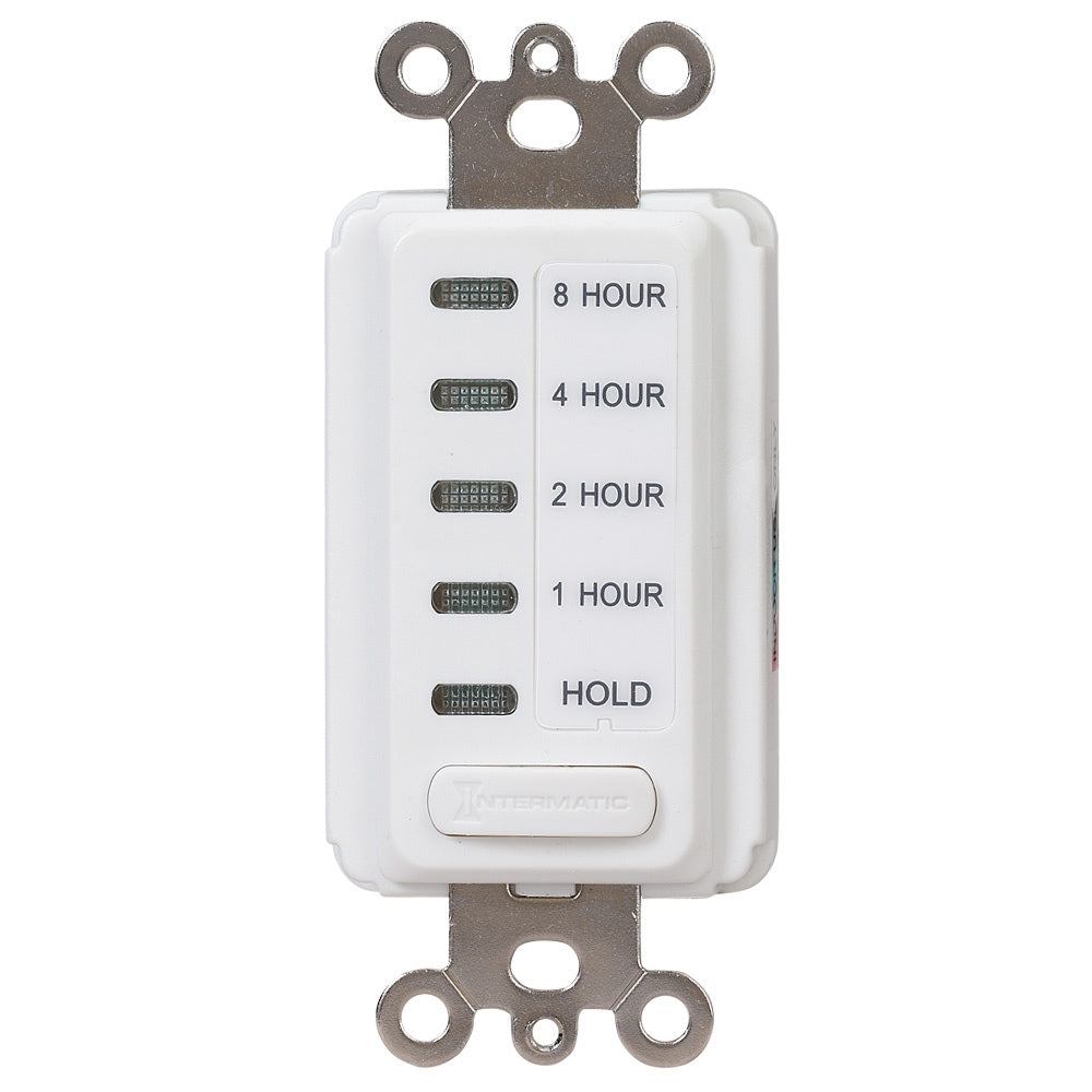 Electronic Countdown Timer, 120 VAC, 60 Hz, Preset Times 1,2,4,8 Hour, With Hold, White