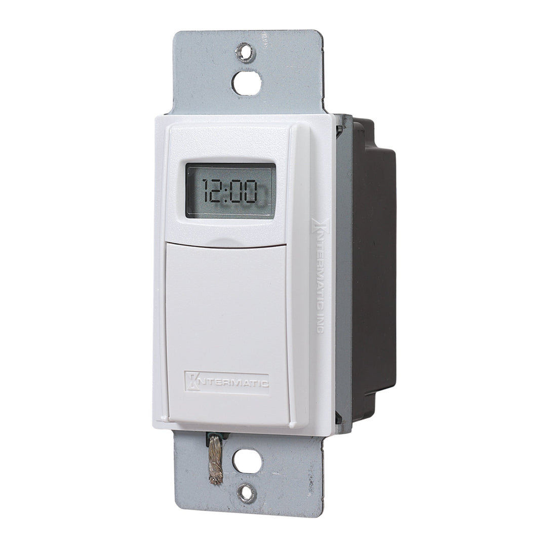 7-Day Heavy-Duty Programmable Timer, 120-277 VAC, 20A, White