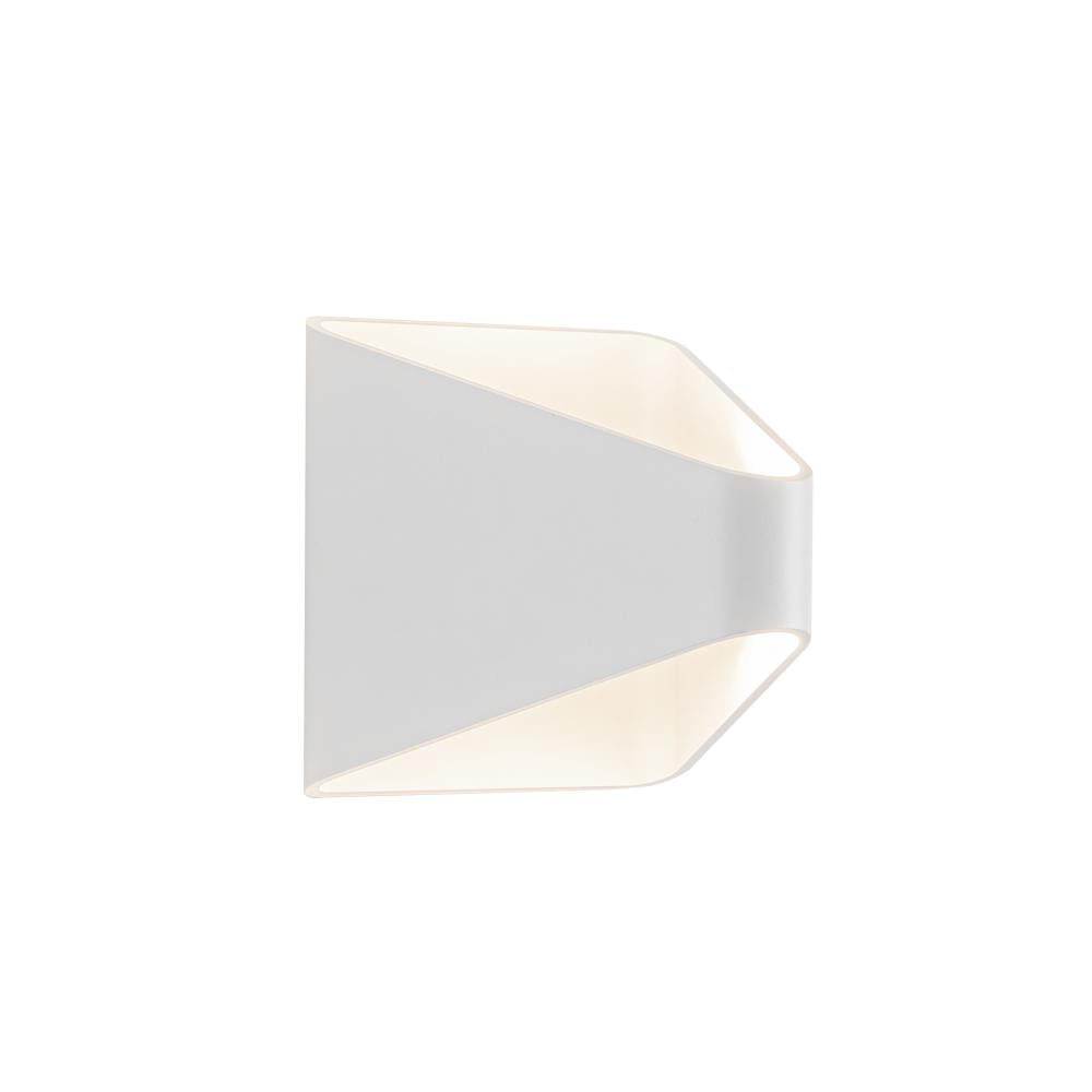 Ellis 6-in White LED Exterior Wall Sconce