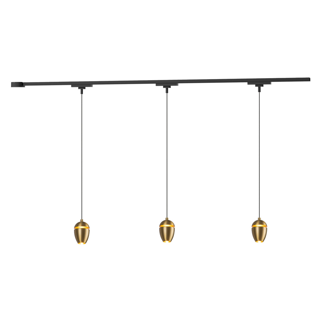 Eloa 38-in Gold dimmable LED Trilo Ceiling Kit