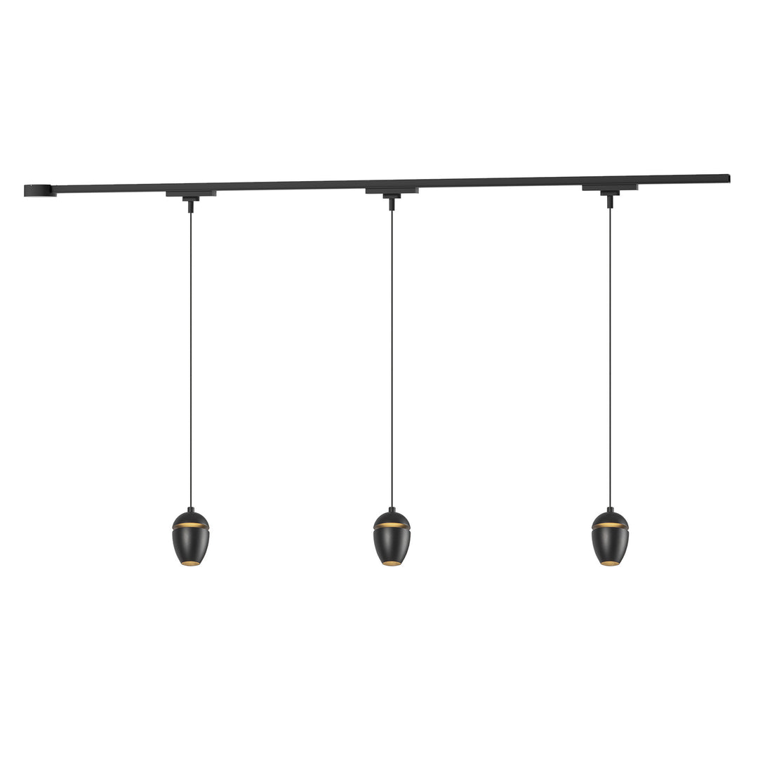 Eloa 38-in Black dimmable LED Trilo Ceiling Kit