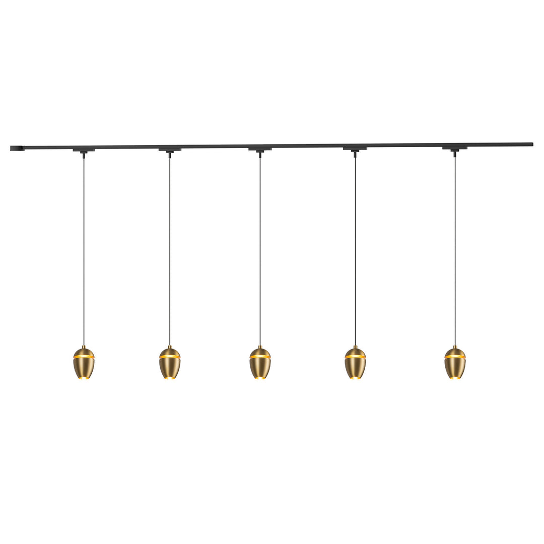 Eloa 81-in Gold dimmable LED Trilo Ceiling Kit