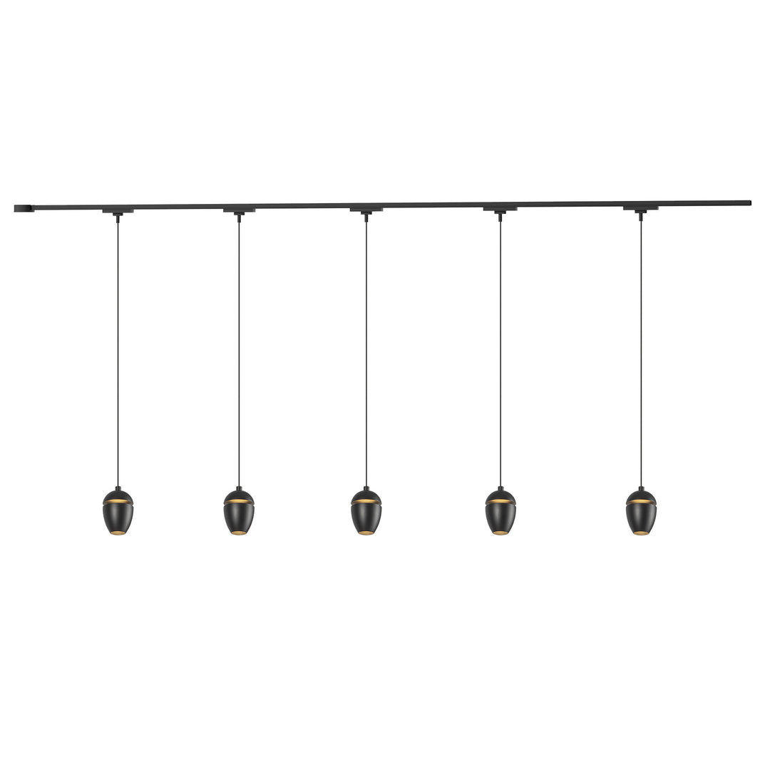 Eloa 81-in Black dimmable LED Trilo Ceiling Kit
