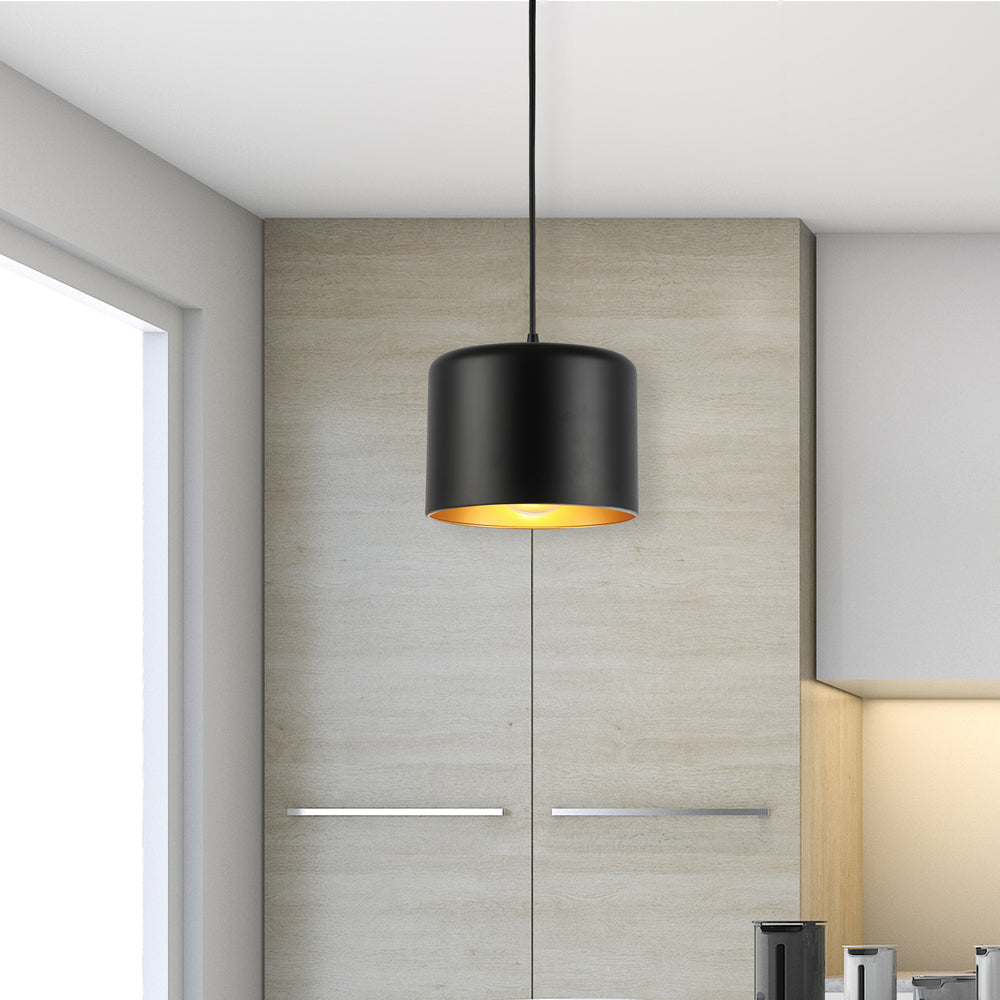 1LT Incand Pendant,  AGB w/ MB&GLD Shade