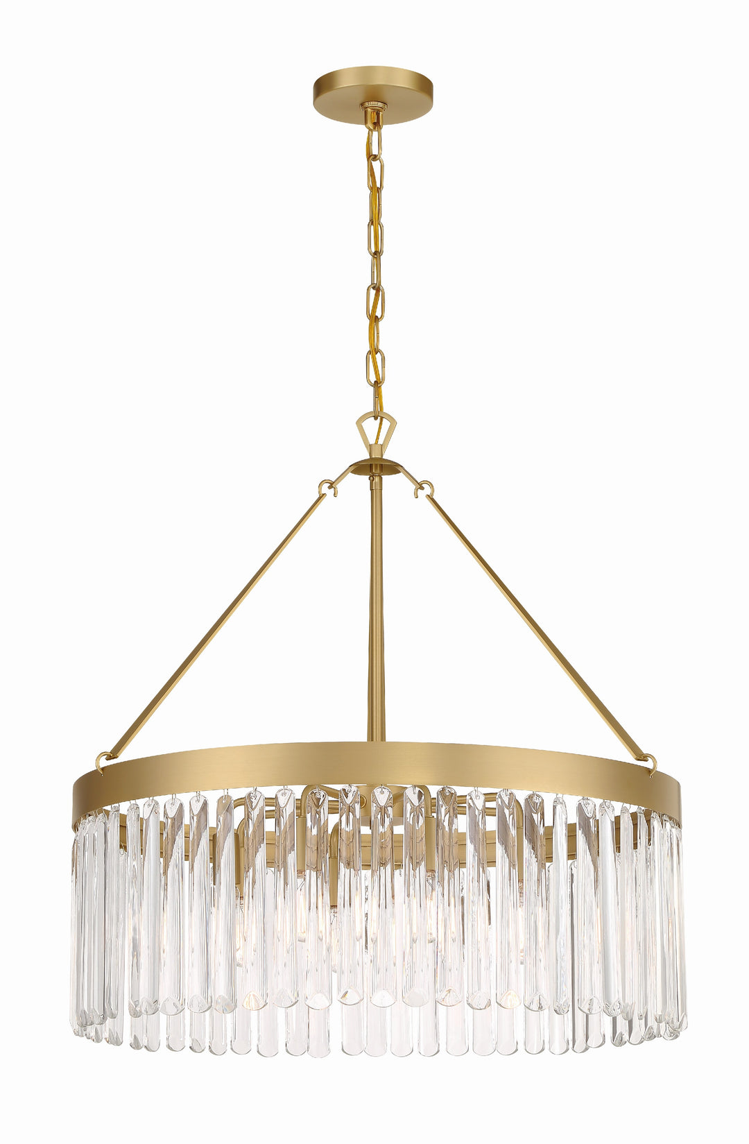 Emory 8 Light Modern Gold Chandelier