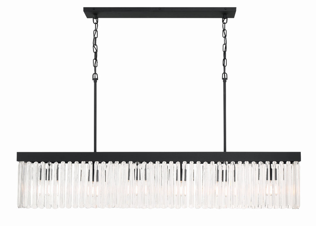 Emory 6 Light Black Forged Linear Chandelier