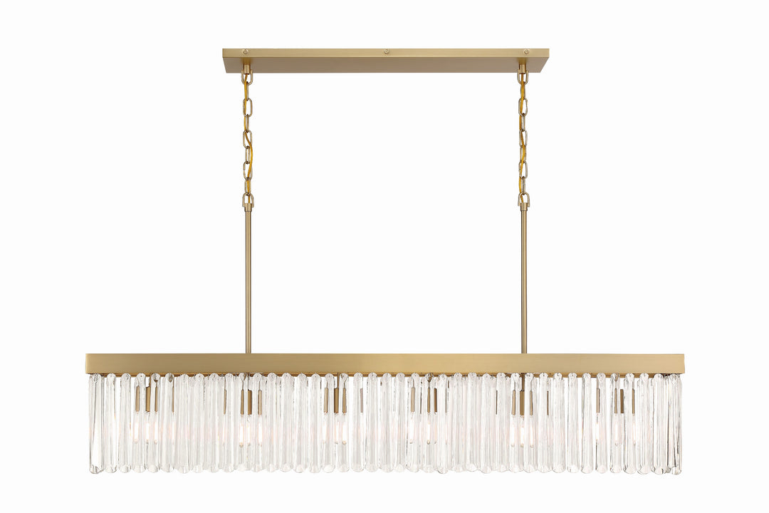 Emory 6 Light Modern Gold Linear Chandelier