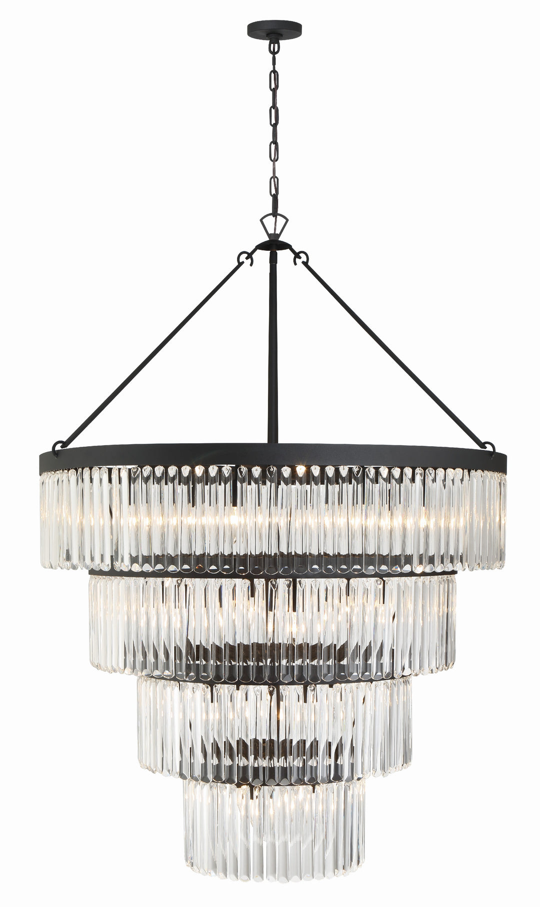Emory 22 Light Black Forged Chandelier