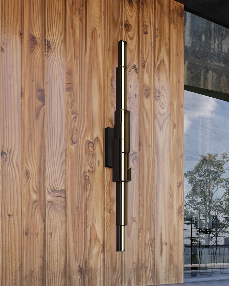 Enzo 60-in Black LED Exterior Wall Sconce