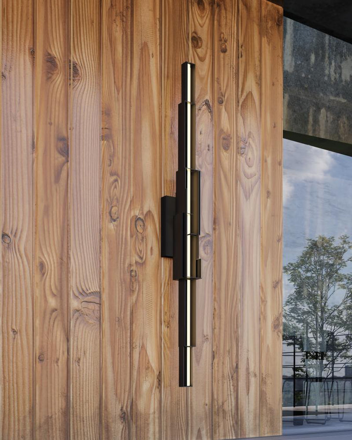 Enzo 60-in Black LED Exterior Wall Sconce