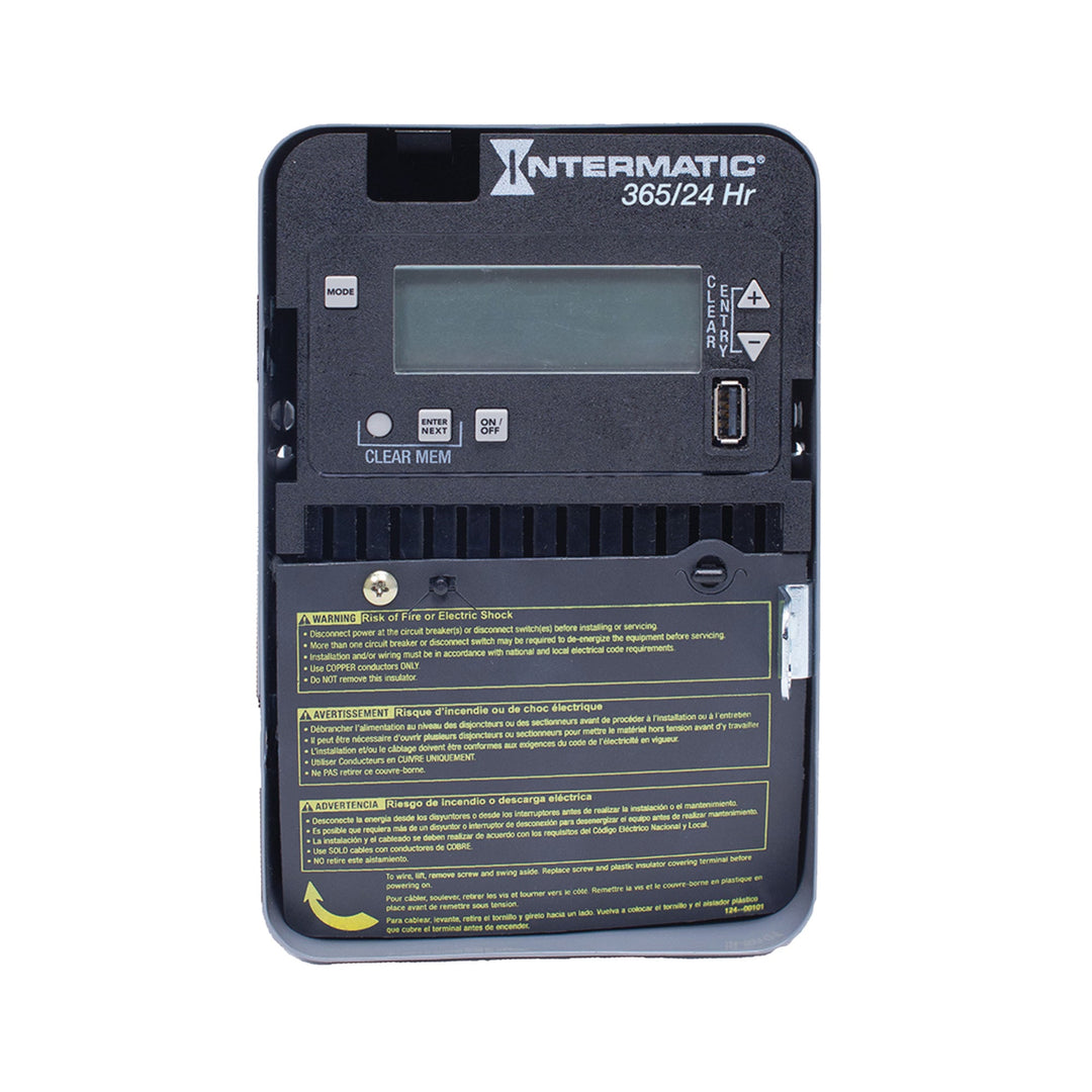 24-Hour/365 Day 1-Circuit Electronic Control, 120-277 VAC, SPST, Indoor Metal Enclosure