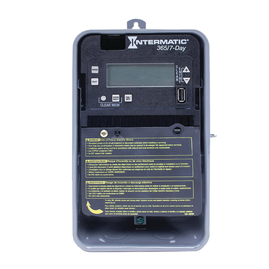 7-Day/365 Day 1-Circuit Electronic Control, 120-277 VAC, SPST, Outdoor Metal Enclosure