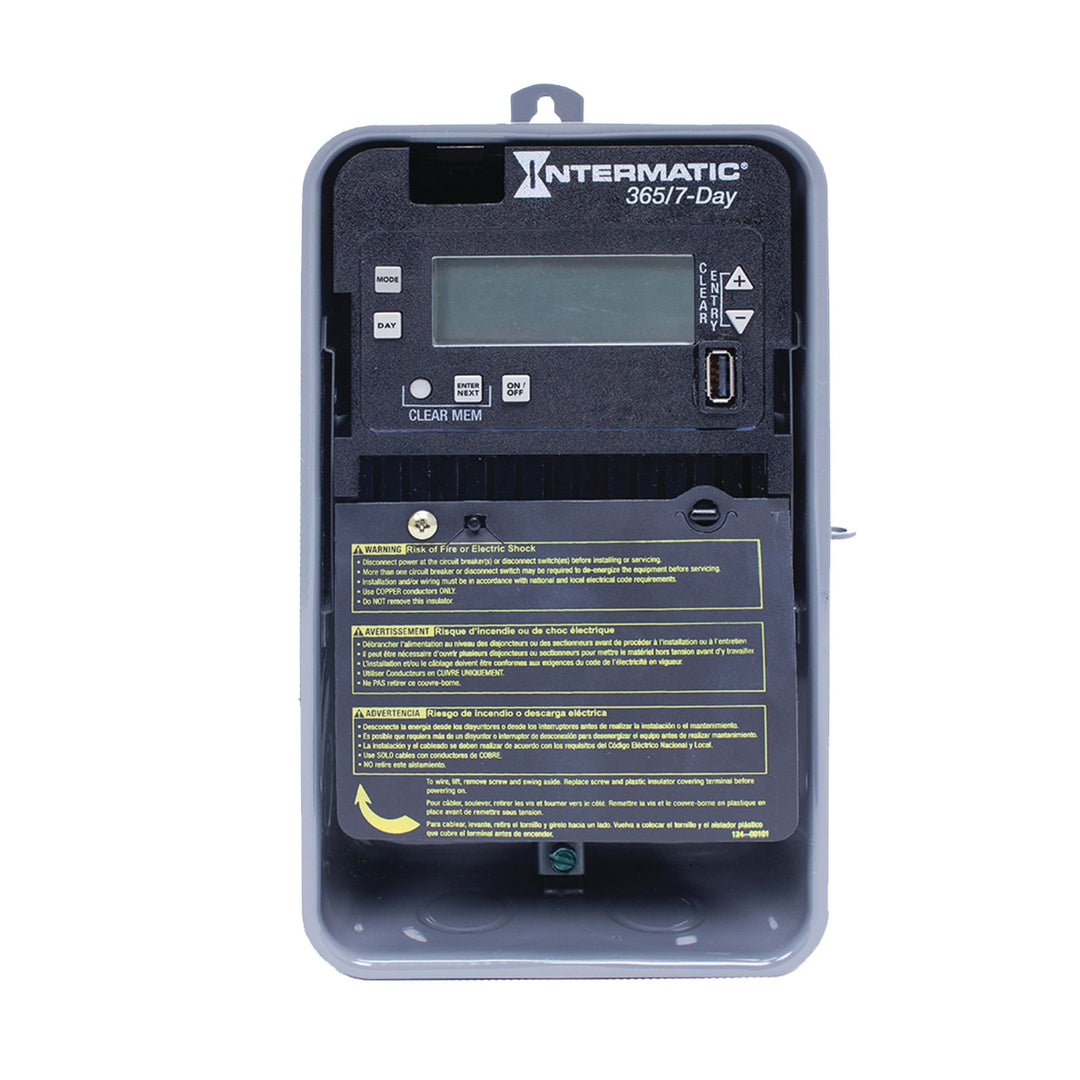 7-Day/365 Day 1-Circuit Electronic Control, 120-277 VAC, SPDT, Outdoor Metal Enclosure