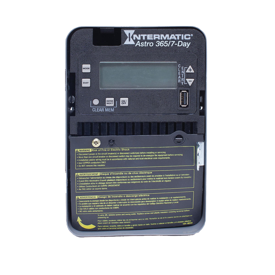 Astronomic 7-Day/365 Day 1-Circuit Electronic Control, 120-277 VAC, SPST, Indoor Metal Enclosure