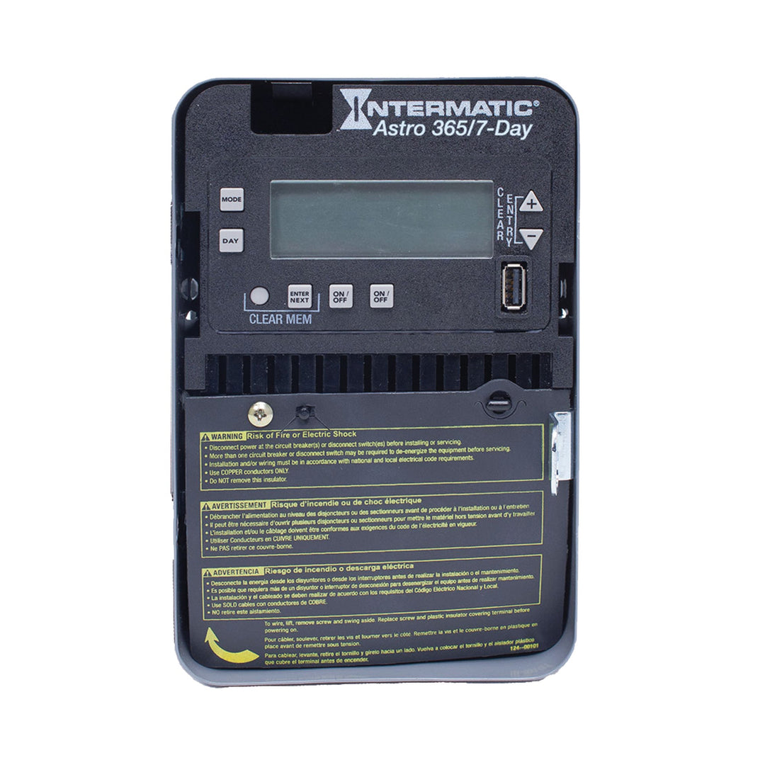 Astronomic 7-Day/365 Day 2-Circuit Electronic Control, 120-277 VAC, 2-SPST/DPST, Indoor Metal Enclosure