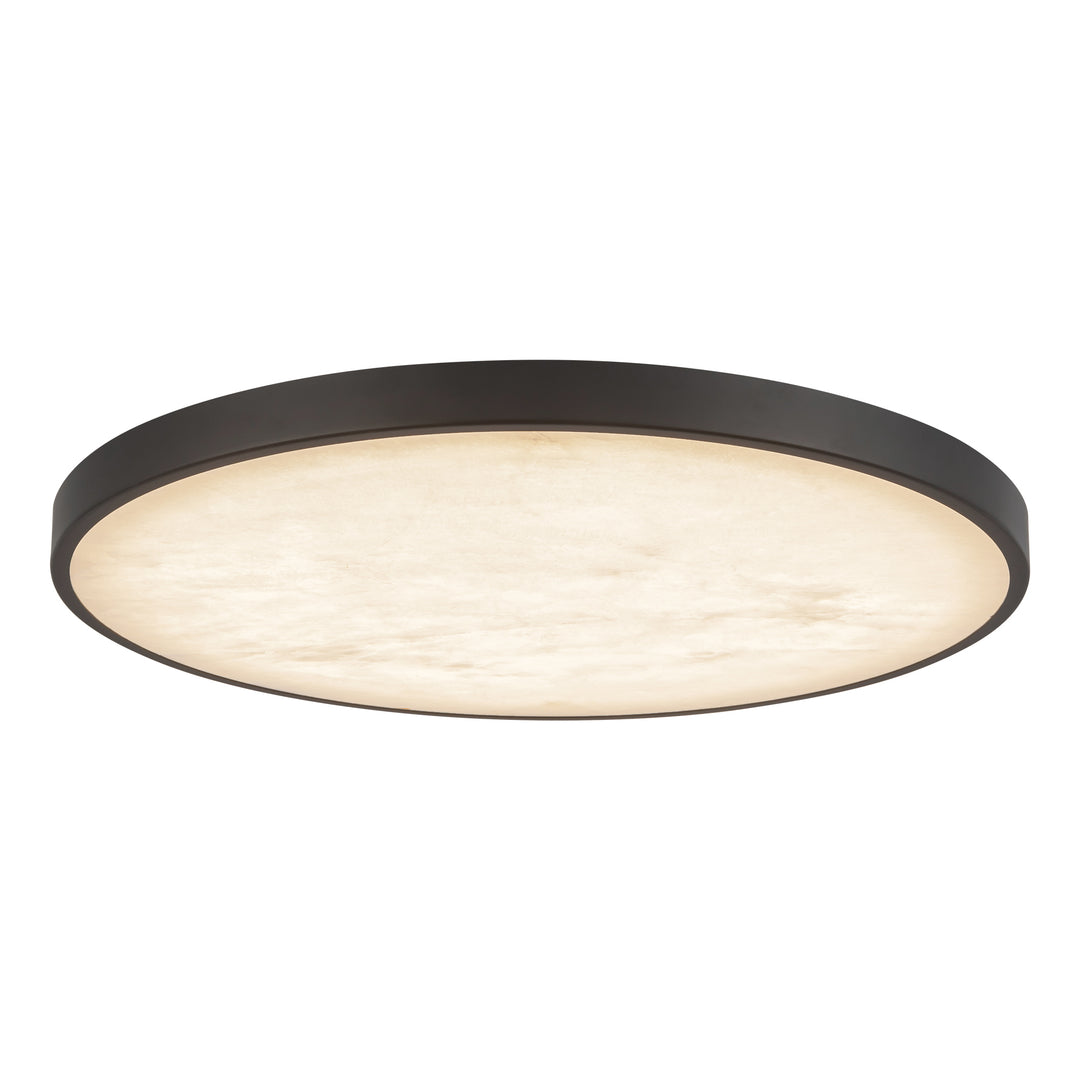 Evelyn 15-in Black dimmable LED Flush Mount