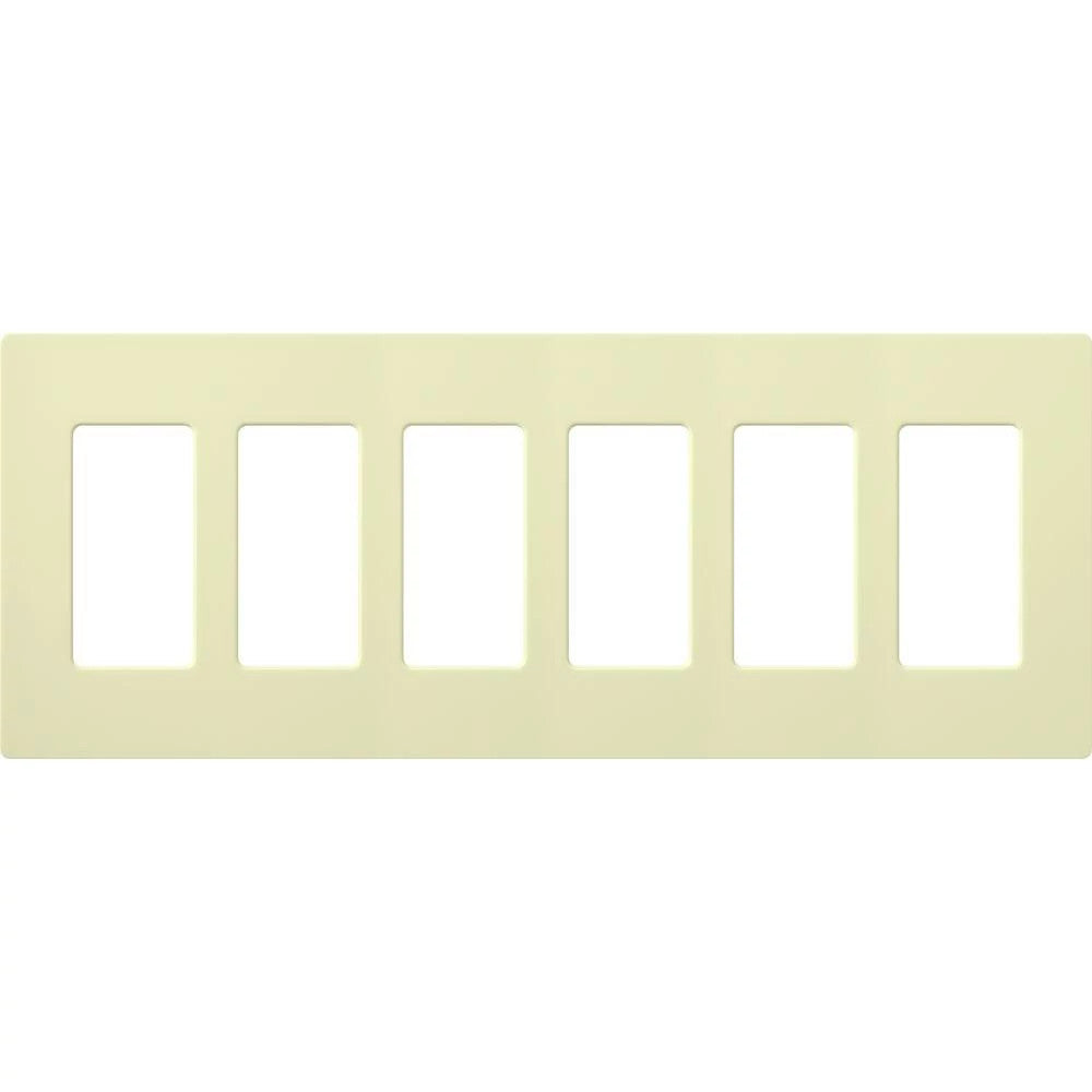 CLARO WALLPLATE 6 GNG ALMOND