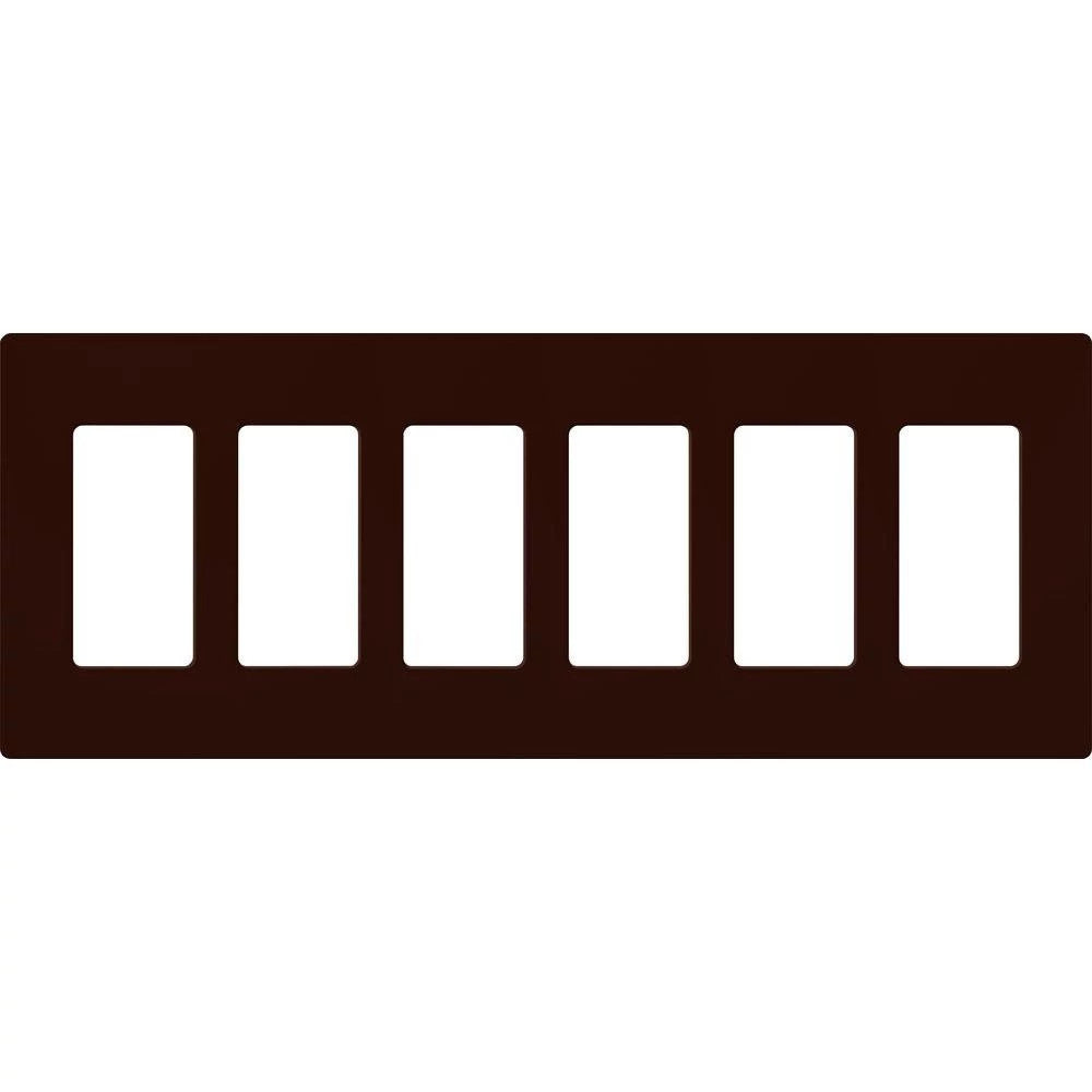 CLARO WALLPLATE 6 GNG BROWN