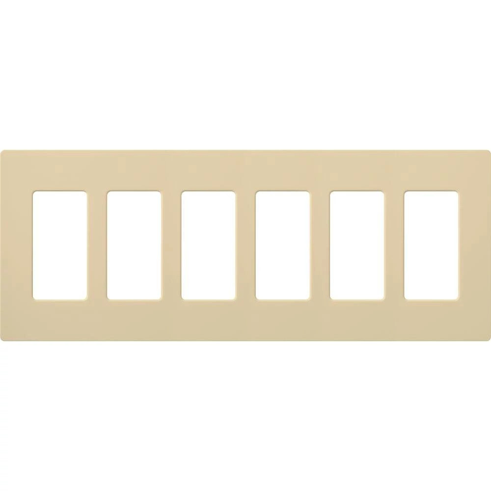 CLARO WALLPLATE 6 GNG IVORY