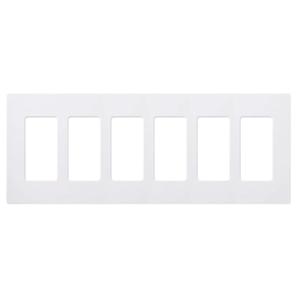 CLARO WALLPLATE 6 GNG WHITE