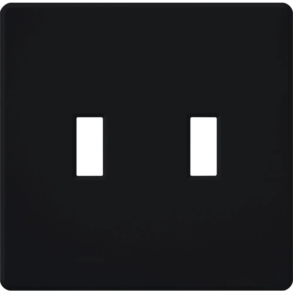 FASSADA WALLPLATE, 2-GANG, BLACK