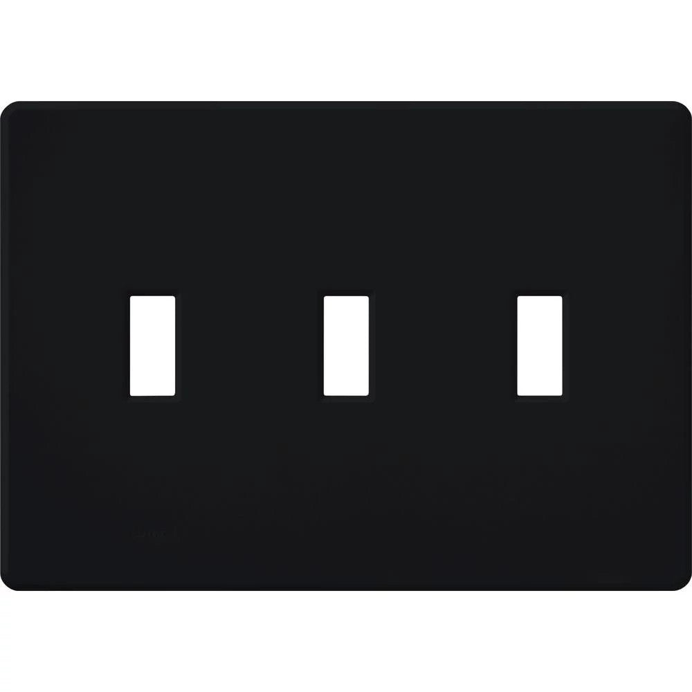 FASSADA WALLPLATE, 3-GANG, BLACK