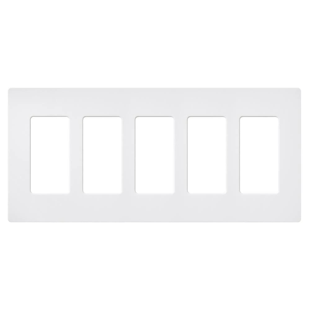 SATIN COLOR 5-GANG WALLPLATE SNOW