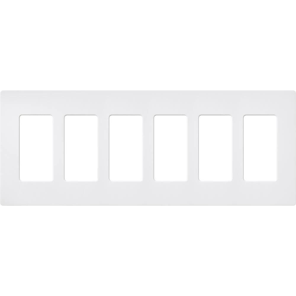 SATIN COLOR 6-GANG WALLPLATE SNOW