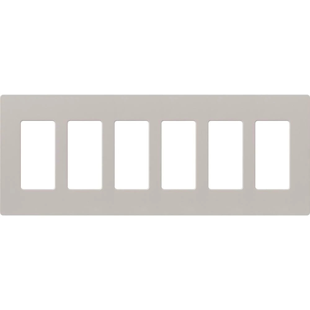 SATIN COLOR 6-GANG WALLPLATE TAUPE