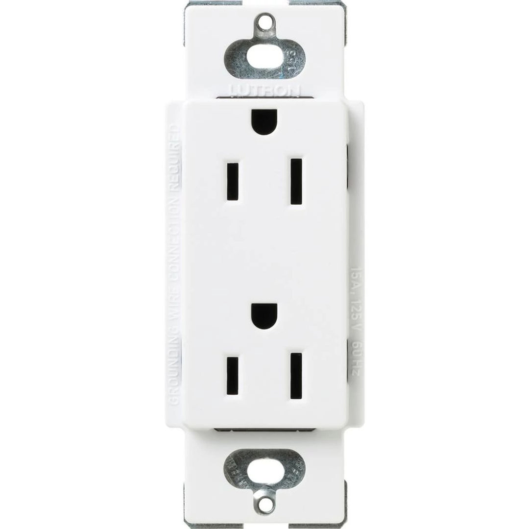 SATIN COLOR 15 AMP RECEPTACLE SNOW