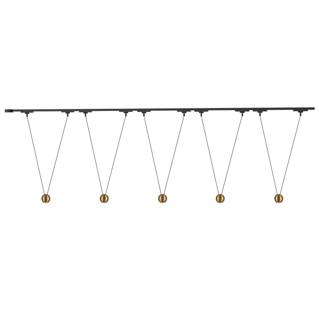 Faria Double 81-in Gold dimmable LED Trilo Ceiling Kit