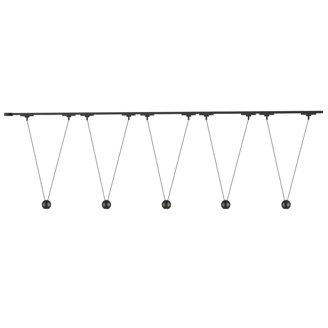 Faria Double 81-in Black dimmable LED Trilo Ceiling Kit