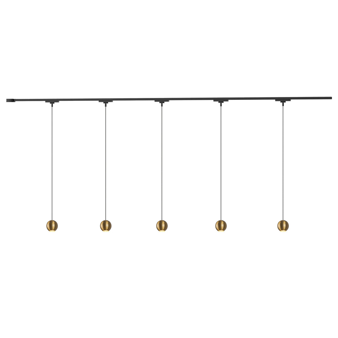 Faria 81-in Gold dimmable LED Trilo Ceiling Kit
