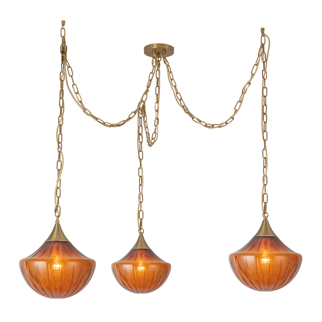 Farrah 3-Light Gold Multi-Light Pendant