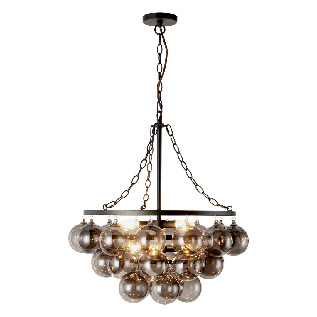 Faye 24-in Black Chandelier