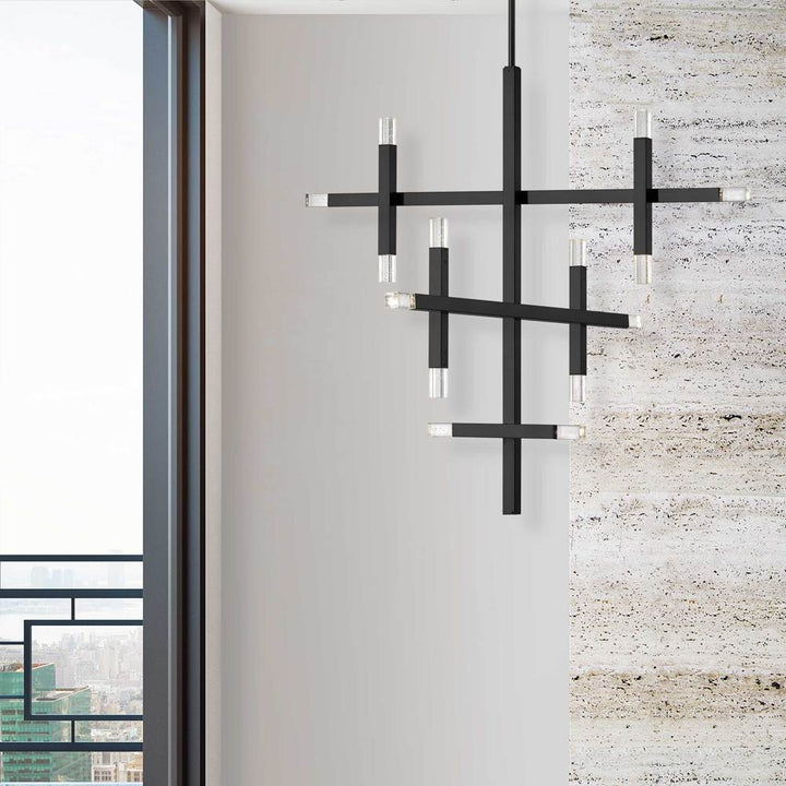 42W Chandelier, MB w/ Acrylic Diffuser