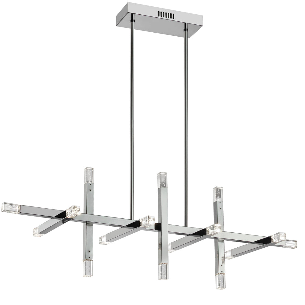 48W Horiz Chandelier, PC w/ Acrylic Diffuser