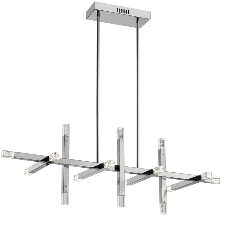 48W Horiz Chandelier, PC w/ Acrylic Diffuser