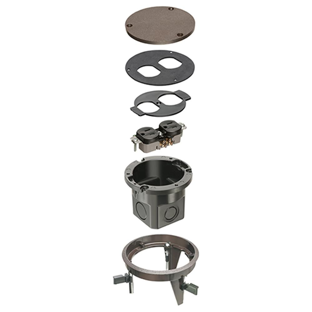 DROPIN FLOOR BOX BROWN