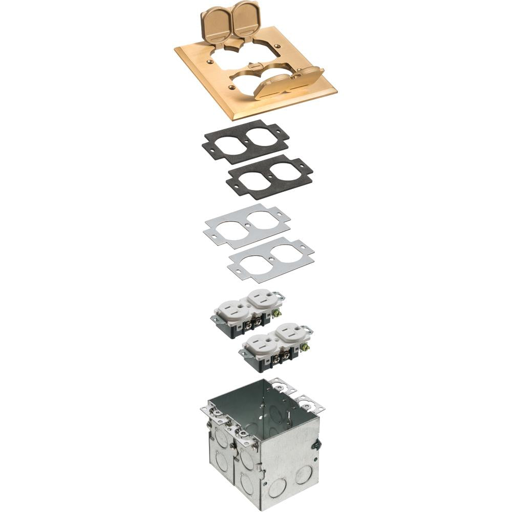 2 GANG FLOOR BOX KIT